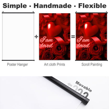 Canvas Hanging Poster with Scrolls-16"x24"/ 40x60cm