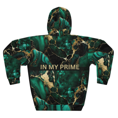 IN MY PRIME Green/Gold MARBLE Unisex Pullover Hoodie