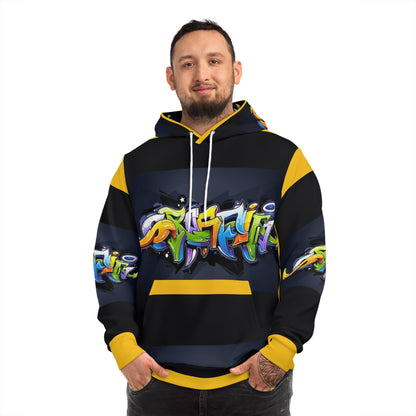 COLORFUL GRAFFITI UNISEX black/yellow Fashion Hoodie