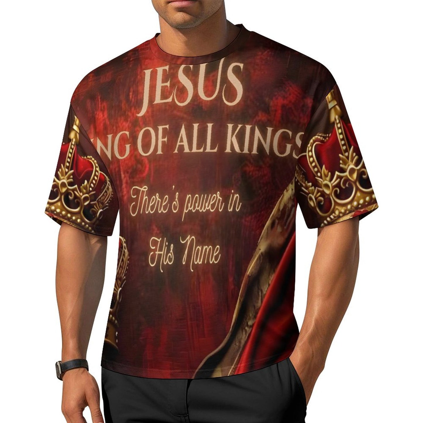 DTG 190gsm Cotton Men's Half-Sleeve T-Shirt(All-Over Printing)