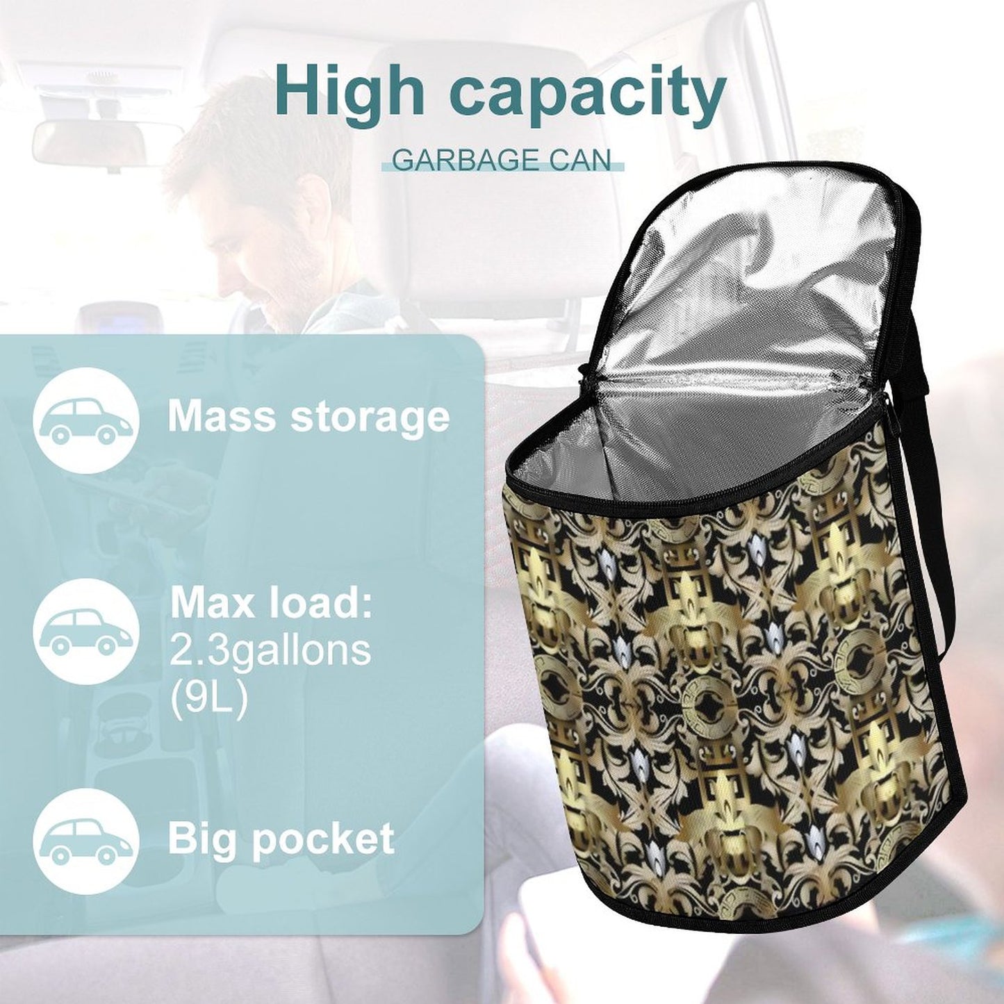 Collapsible Car Trash Bin
