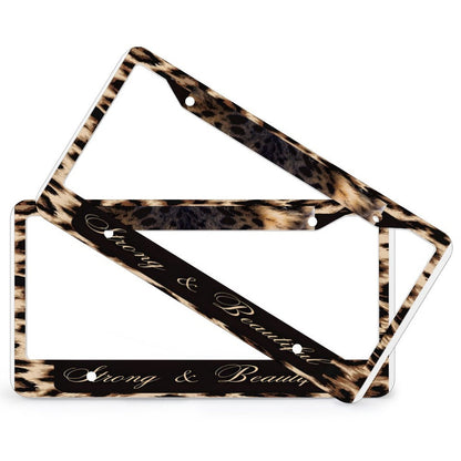 License Plate Frames with 4 Round Holes (1 Pair)