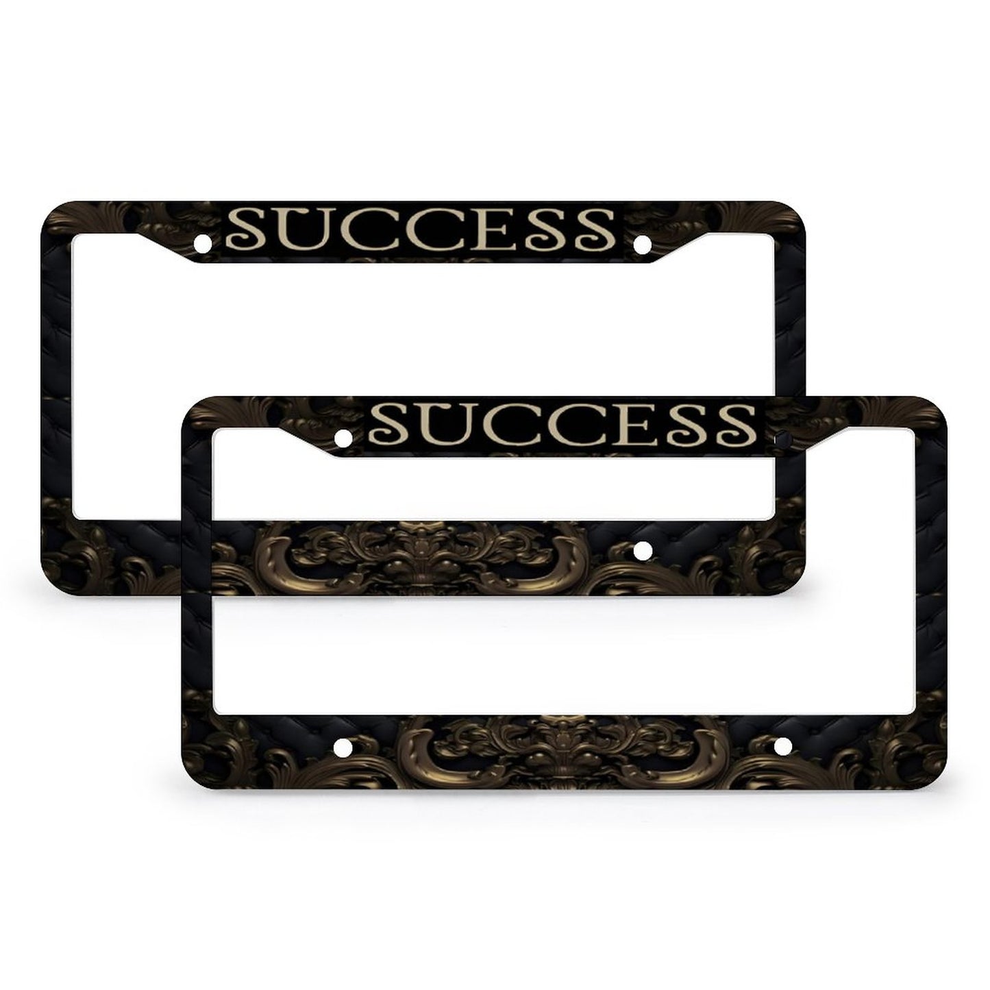License Plate Frames with 4 Round Holes (1 Pair)