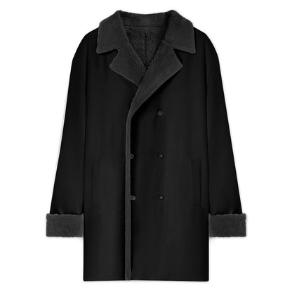 Double Breasted Suit Collar Trench Coat(All-Over Printing)