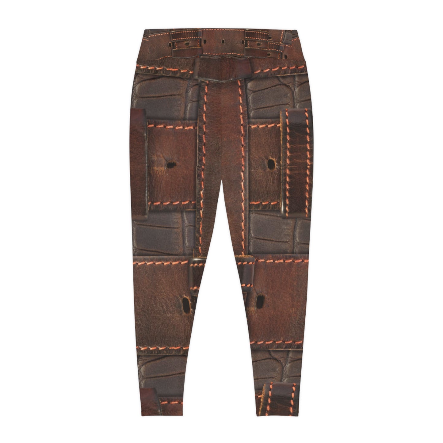 RUGGED LEATHER BUCKLE Print Plus Size Leggings-2XL-6XL