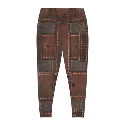 RUGGED LEATHER BUCKLE Print Plus Size Leggings-2XL-6XL