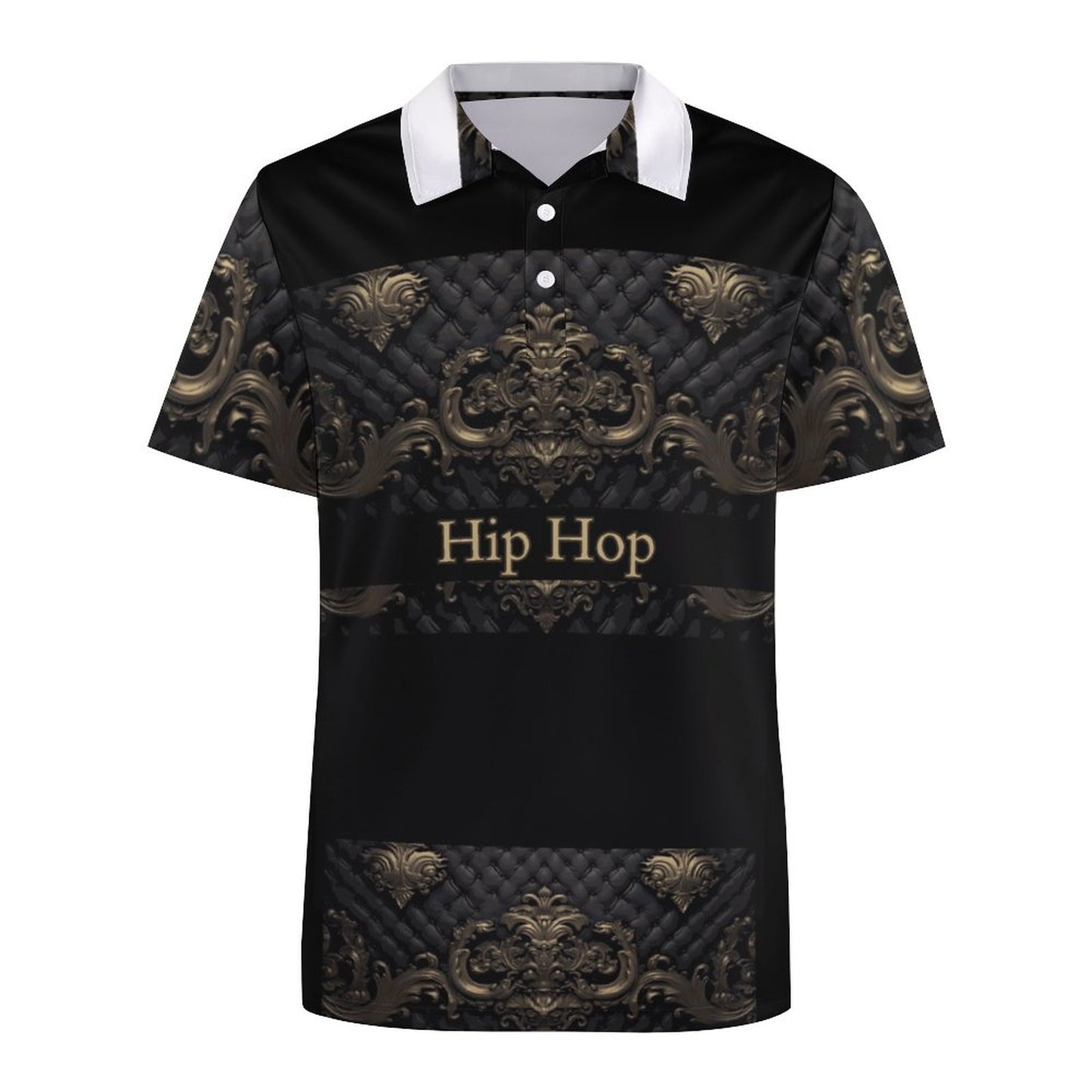 Custom Polo Shirts with All-Over printing Design Straight B612