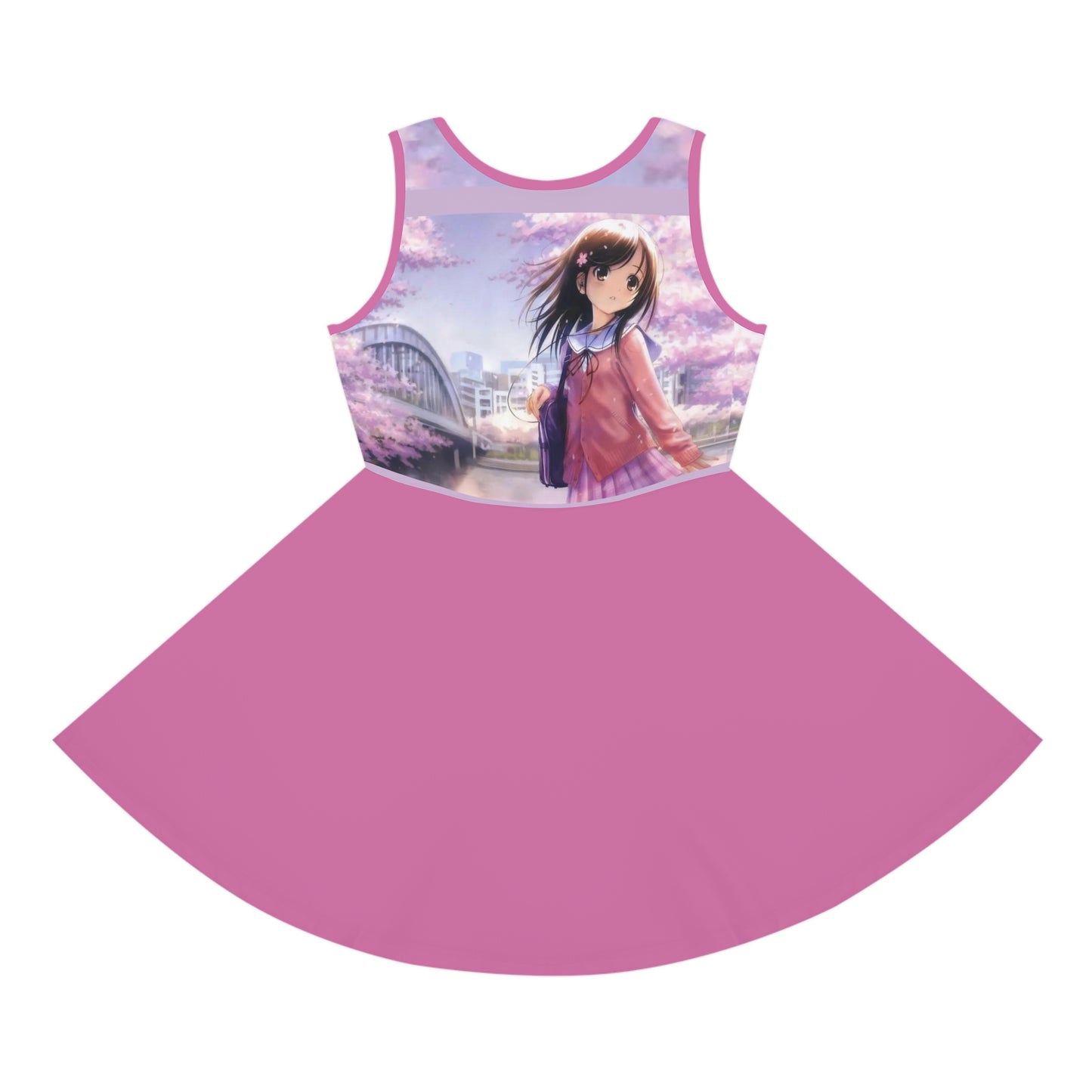 SCHOOL GIRL Girls' Sleeveless Sundress (pink)