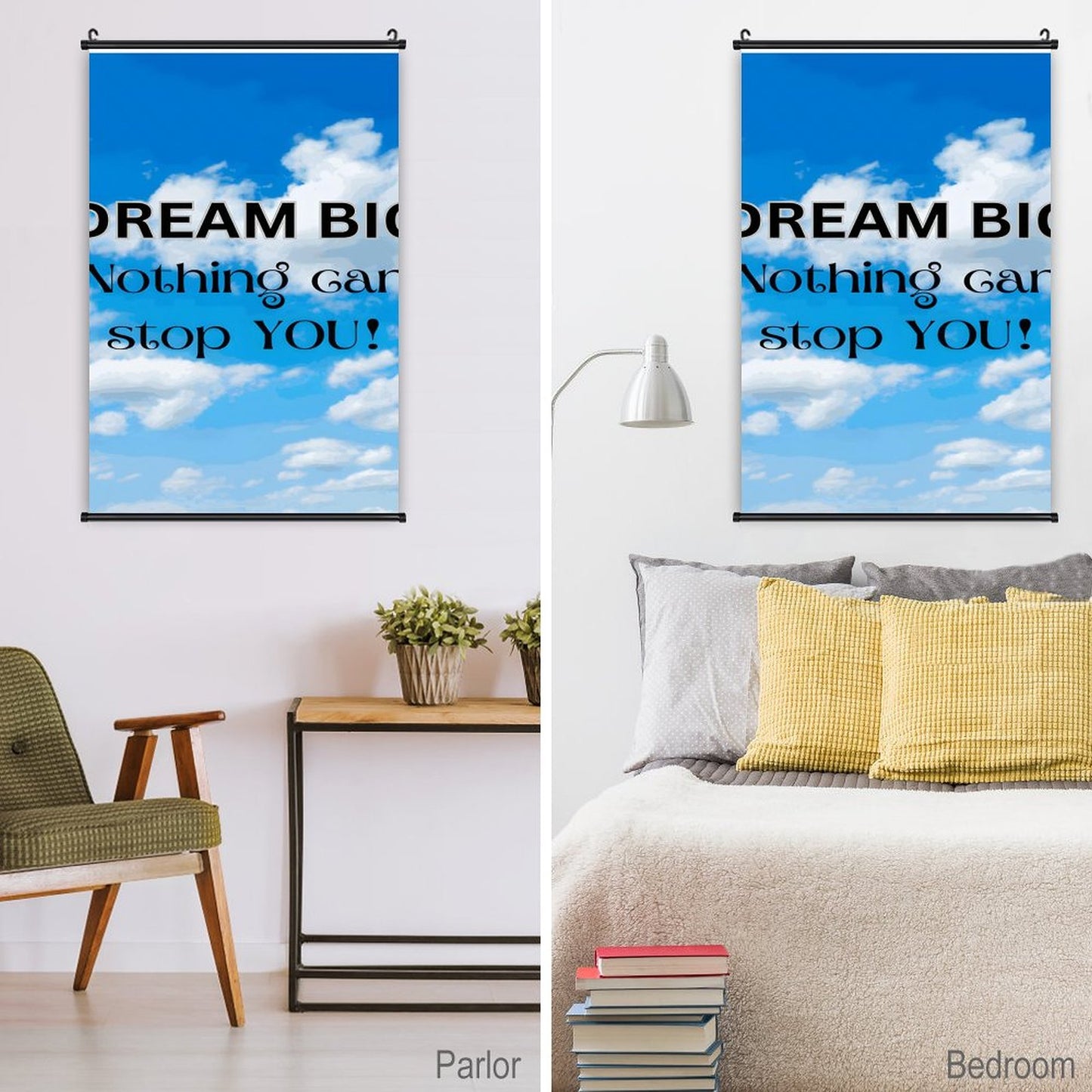 Canvas Hanging Poster with Scrolls-16"x24"/ 40x60cm