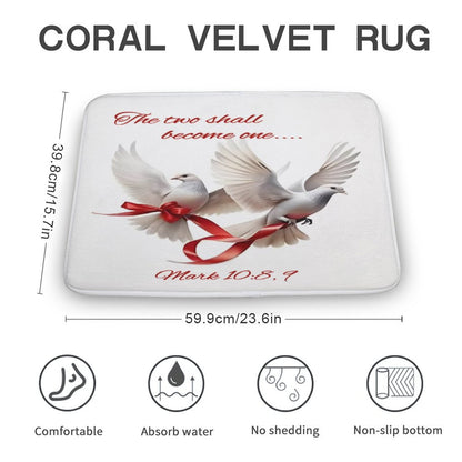 Coral Velvet Rug-15.7"x23.6"/ 40x60cm