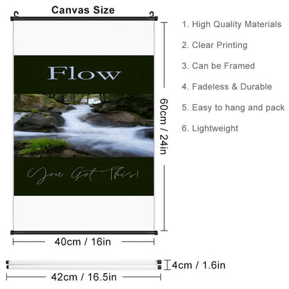 Canvas Hanging Poster with Scrolls-16"x24"/ 40x60cm