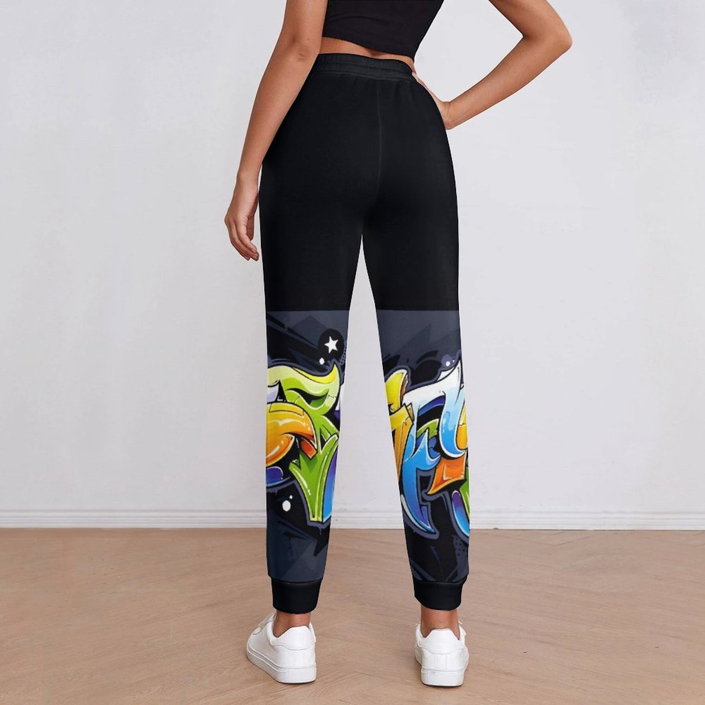 COLORFUL GRAFFITI Women's Jogger Sweatpants-SMALL-3XL
