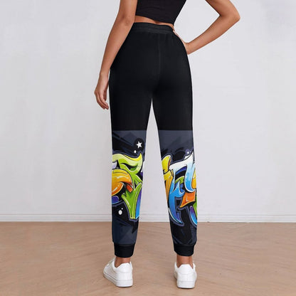 COLORFUL GRAFFITI Women's Jogger Sweatpants-SMALL-3XL