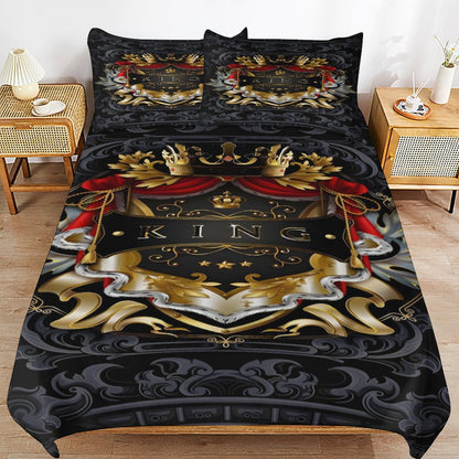 3-Piece Bedding Set-102"x90"/ 259x229cm (Dual-sided Printing)