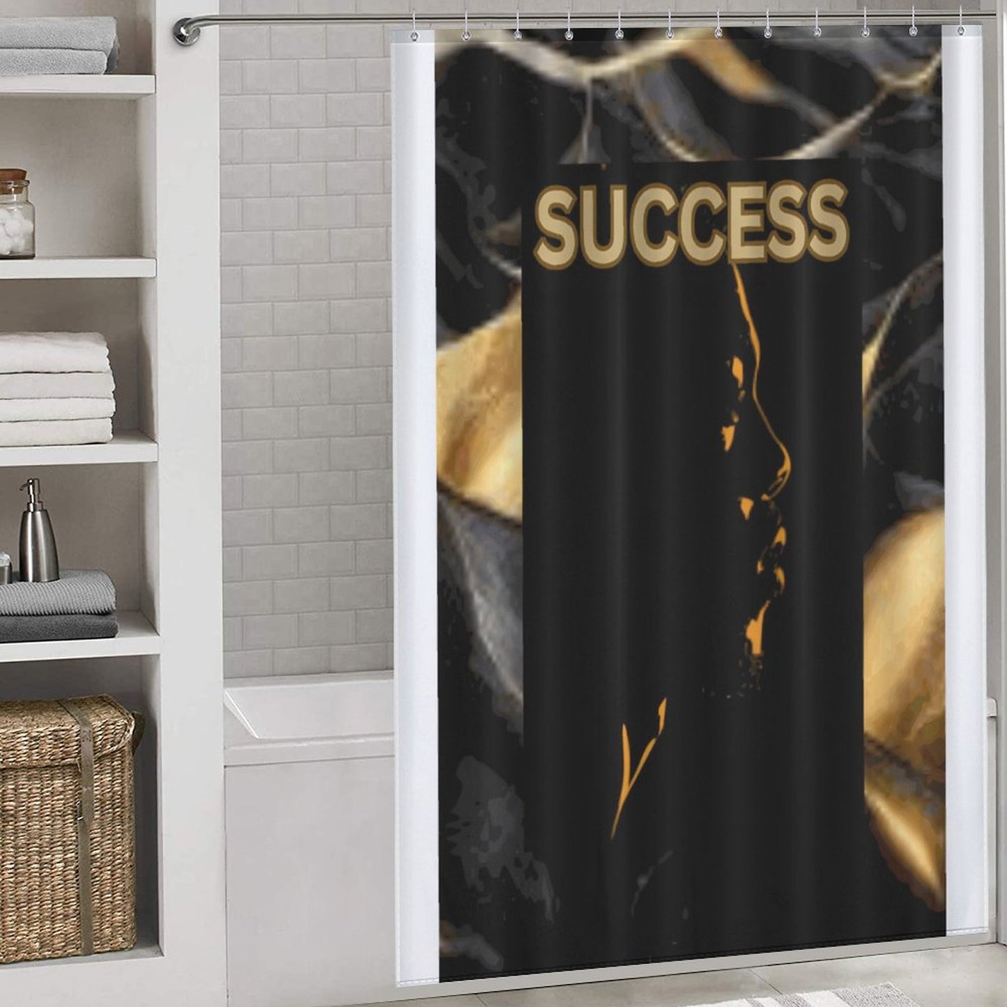 Flower Shower Curtain-66x72Inch (168x183cm)