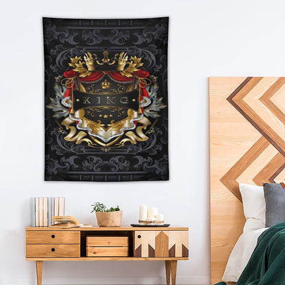 Wall Art with Vertical Tapestry