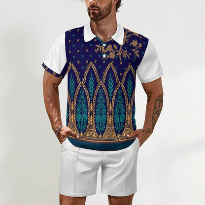 200gsm Short Sleeve Men's POLO Shirt Set A46TZ (All-Over Printing)