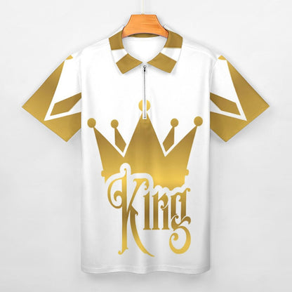 Men's Short Sleeve POLO Shirt with Zipper B470 (All-Over Printing)