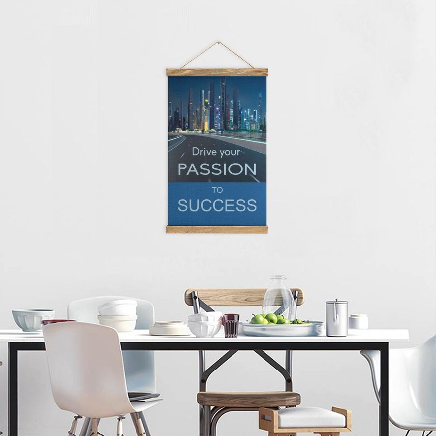 Framed Flax Painting Wall Decor