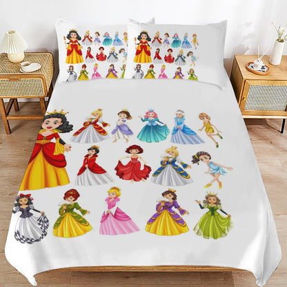 3-Piece Bedding Set-90"x90"/ 229x229cm (Dual-sided Printing)
