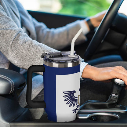 40oz Insulated Tumbler with Handle and Straw