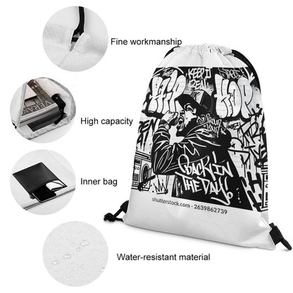 Custom Drawstring Bags with Waffle Cloth Designs
