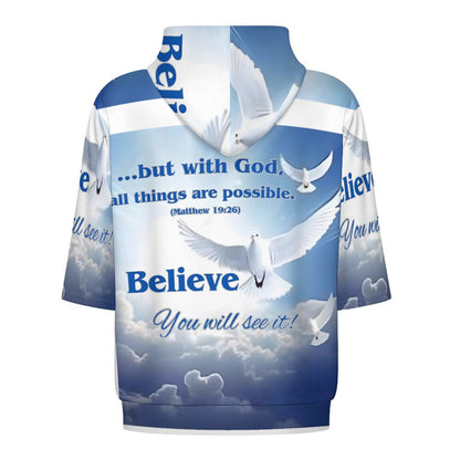 280gsm Half Sleeve Hoodie(All-Over Printing)