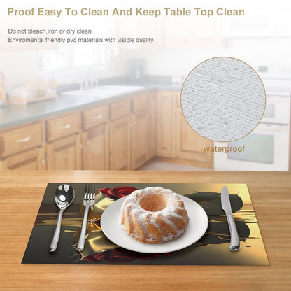 ROSE IN GOLD PVC Placemats