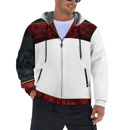 230gsm Full Zip up Hoodie with Plush Lining WZIP (All-Over Printing)