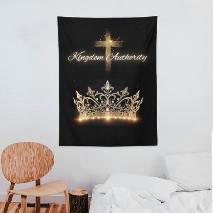 Wall Art with Vertical Tapestry