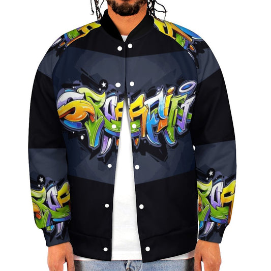 COLORFUL GRAFFITI Men's Baseball Jacket-*2XS-6XL