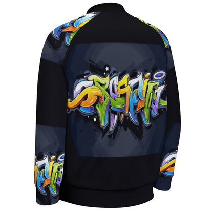COLORFUL GRAFFITI Men's Baseball Jacket-*2XS-6XL