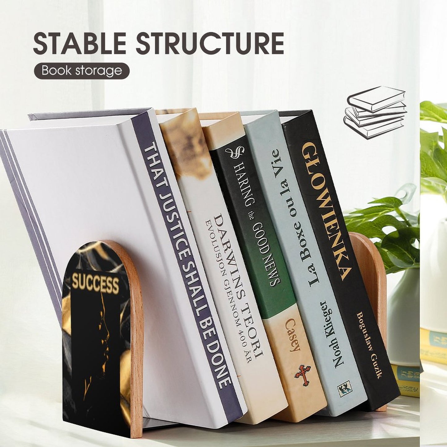 Wood Bookends (Set of 2)