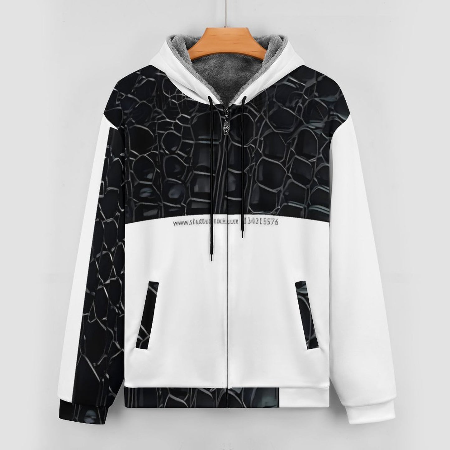 230gsm Full Zip up Hoodie with Plush Lining WZIP (All-Over Printing)