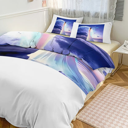 3-Piece Bedding Set-90"x90"/ 229x229cm (Dual-sided Printing)