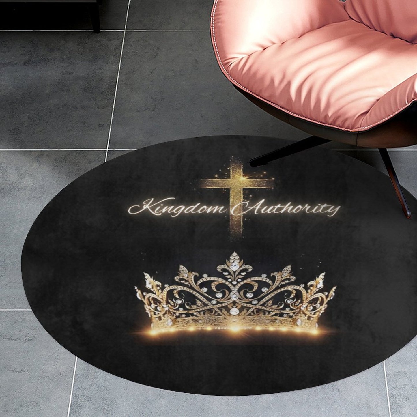 Round Coral Velvet Warm Floor Mat