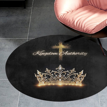 Round Coral Velvet Warm Floor Mat