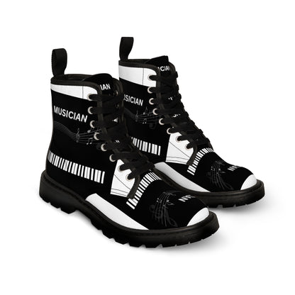 MUSICIAN'S PIANO 2-Tone Men's Canvas Boots