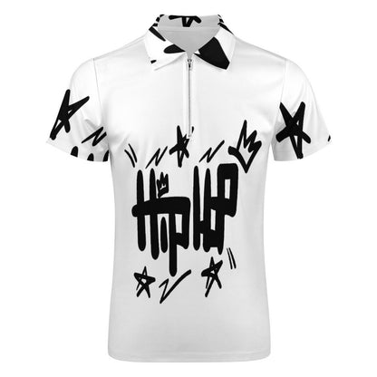 Men's Short Sleeve POLO Shirt with Zipper B470 (All-Over Printing)