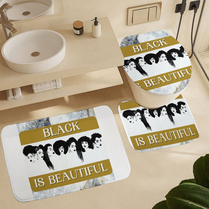 Coral Velvet Restroom Rug Set of 3-15.7"x23.6"/ 40x60cm