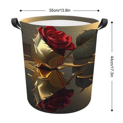 ROSE IN GOLD Collapsible Laundry Basket