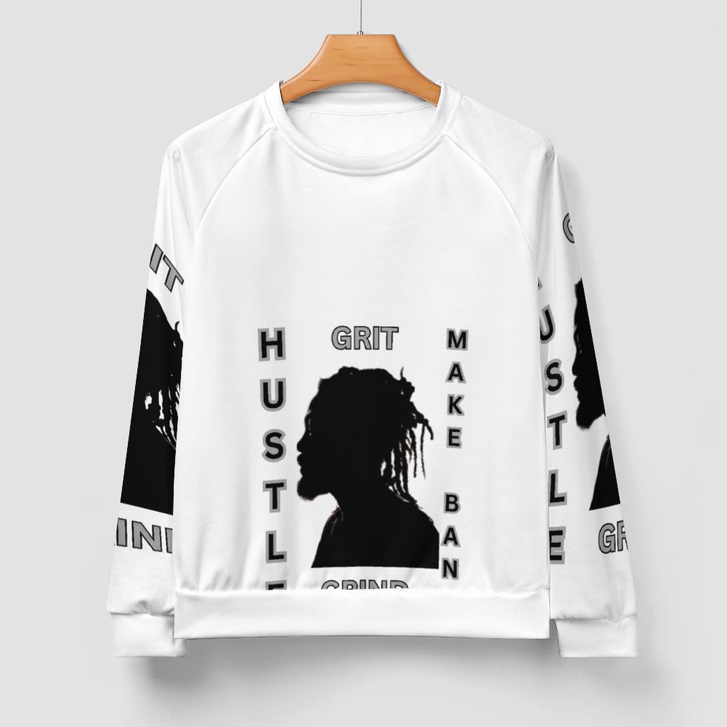 280gsm Men's Crewneck Sweatshirt Raglan A27H (All-Over Printing)