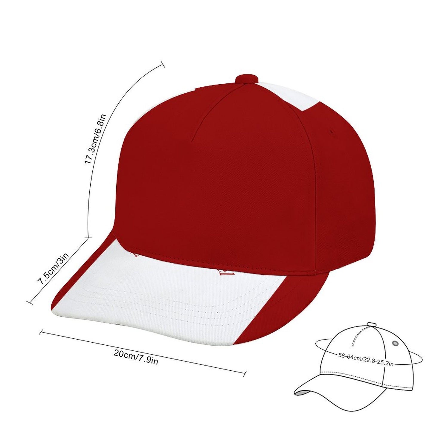 Bent Fitted Cap (All-Over Printing)