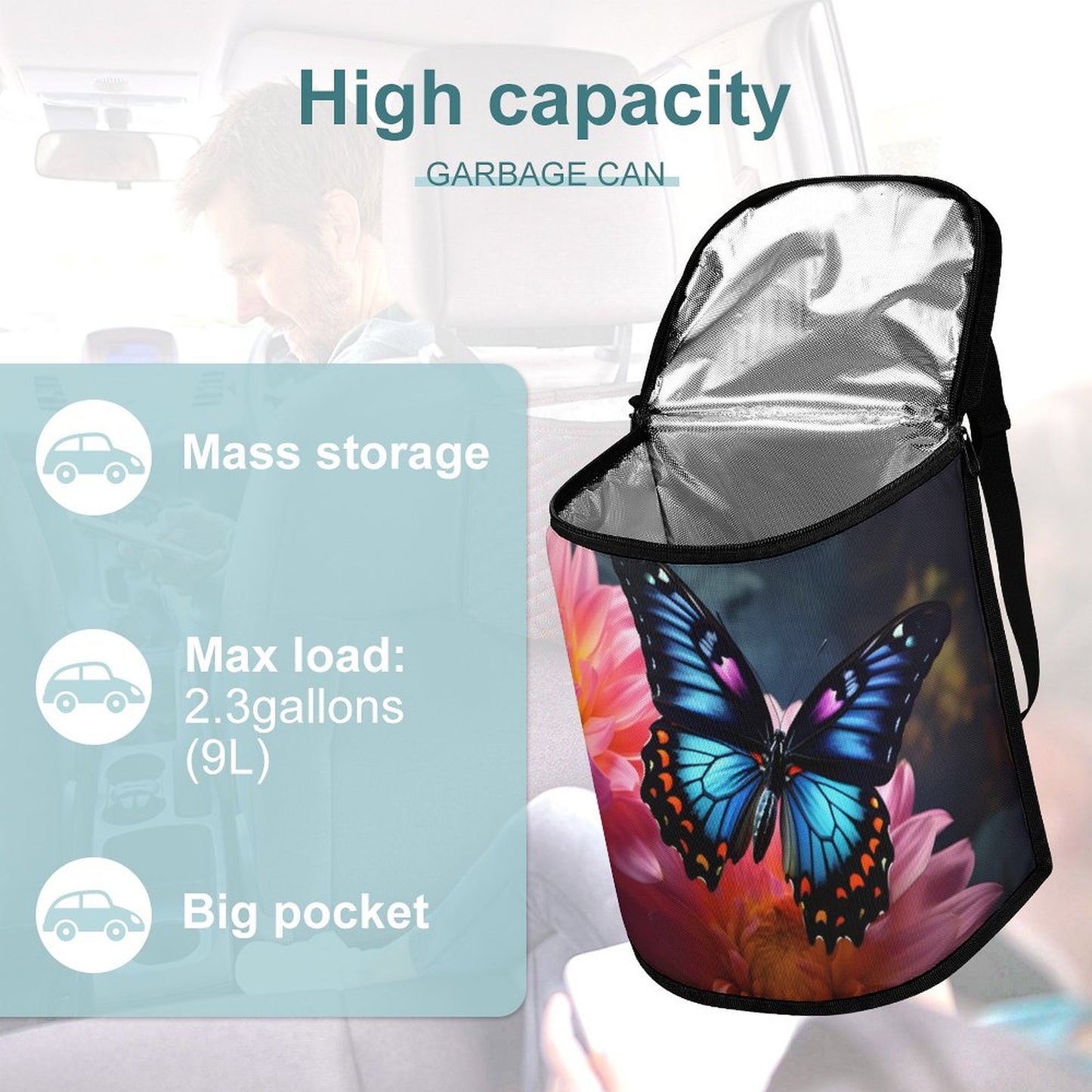 Collapsible Car Trash Bin