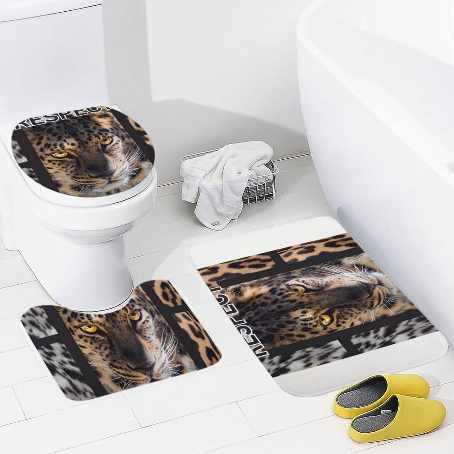 Coral Velvet Restroom Rug Set of 3-15.7"x23.6"/ 40x60cm