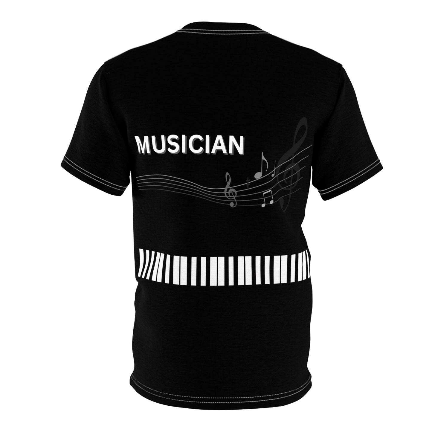 MUSICIAN'S PIANO Unisex Black Tee