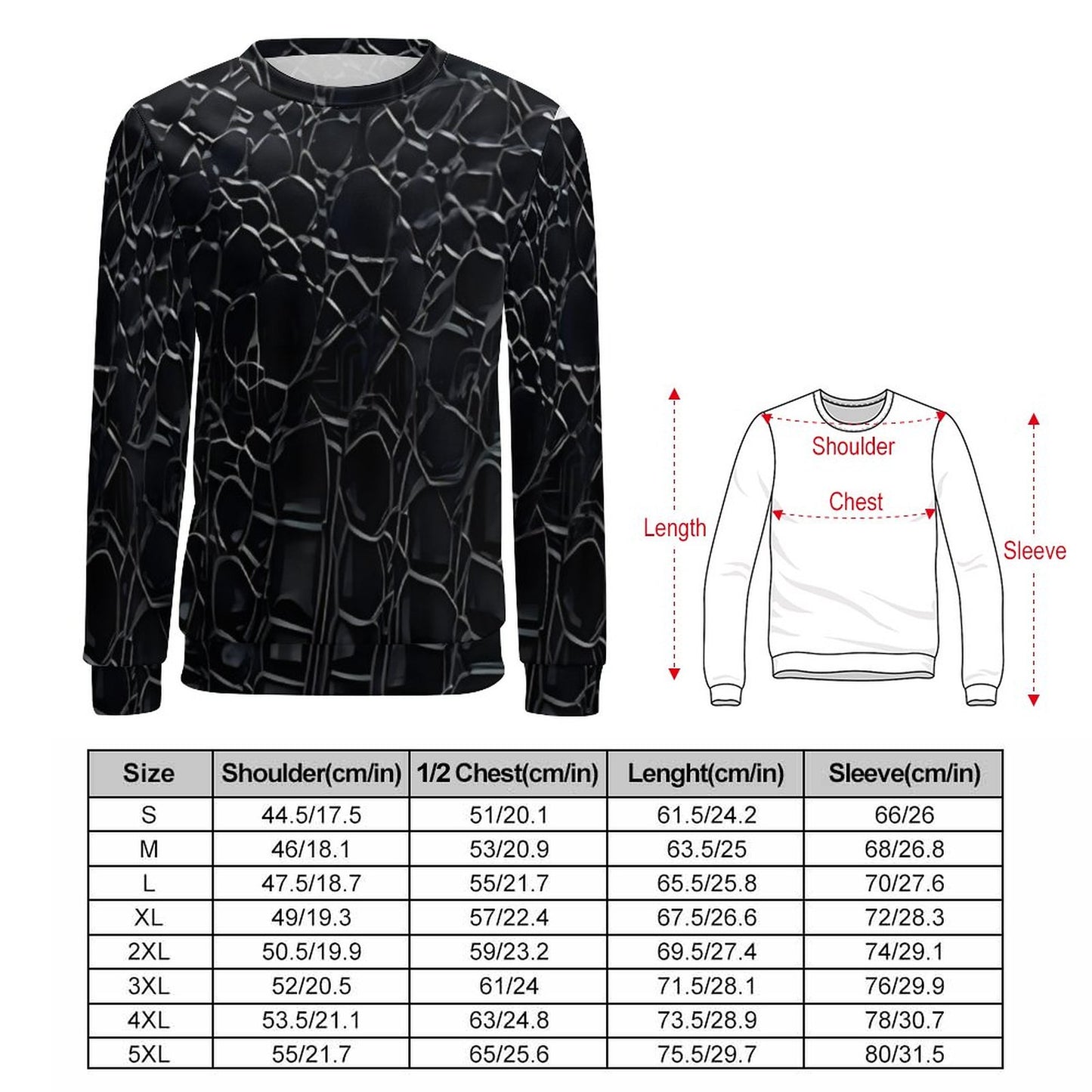 250gsm Round Neck Men's Sweatshirt 4T35 (All-Over Printing)