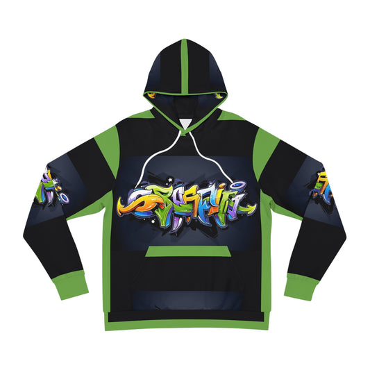 COLORFUL GRAFFITI UNISEX black/lime Fashion Hoodie