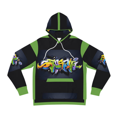 COLORFUL GRAFFITI UNISEX black/lime Fashion Hoodie