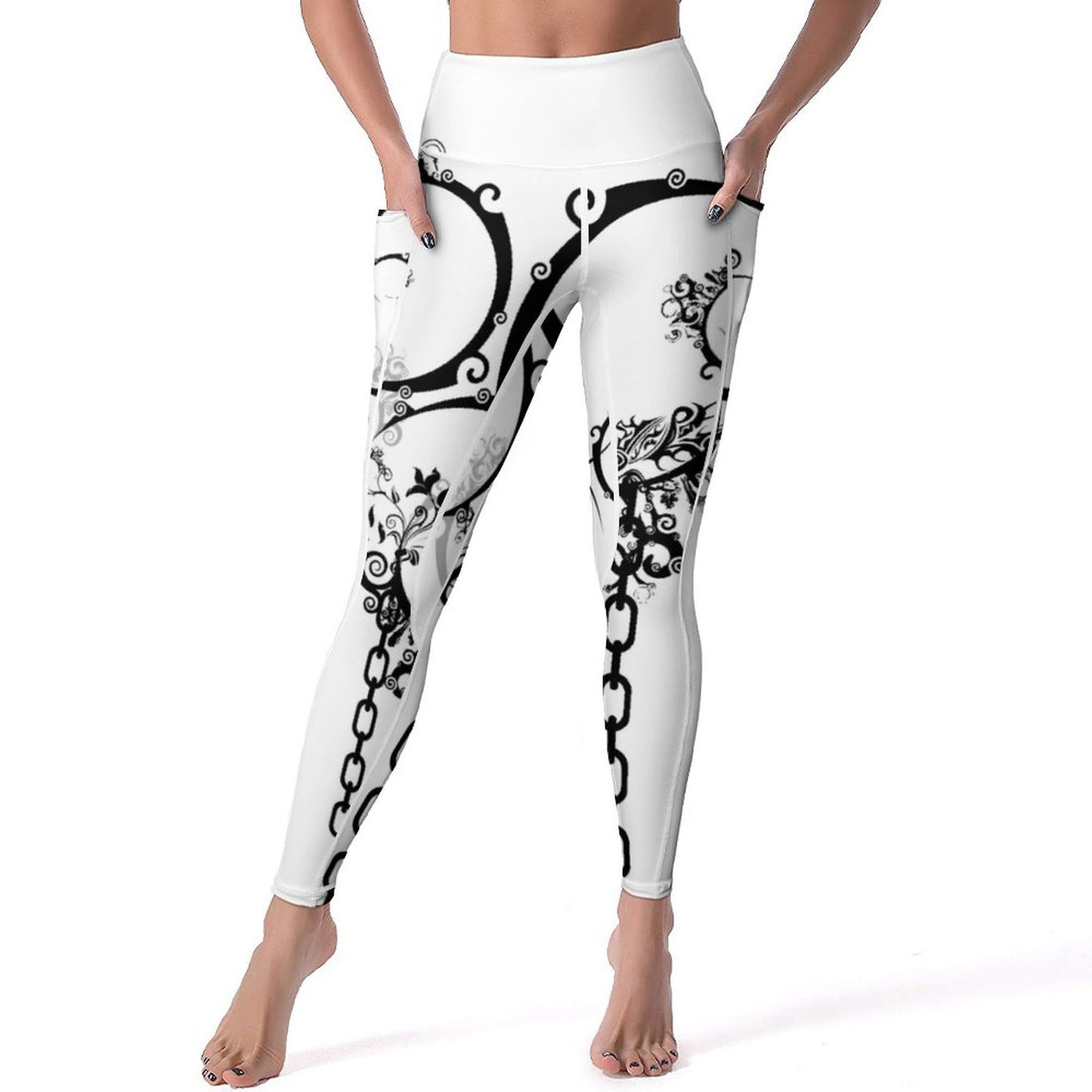 Custom Printed Yoga Pants with 2 Pockets CE003 (All-Over Printing)